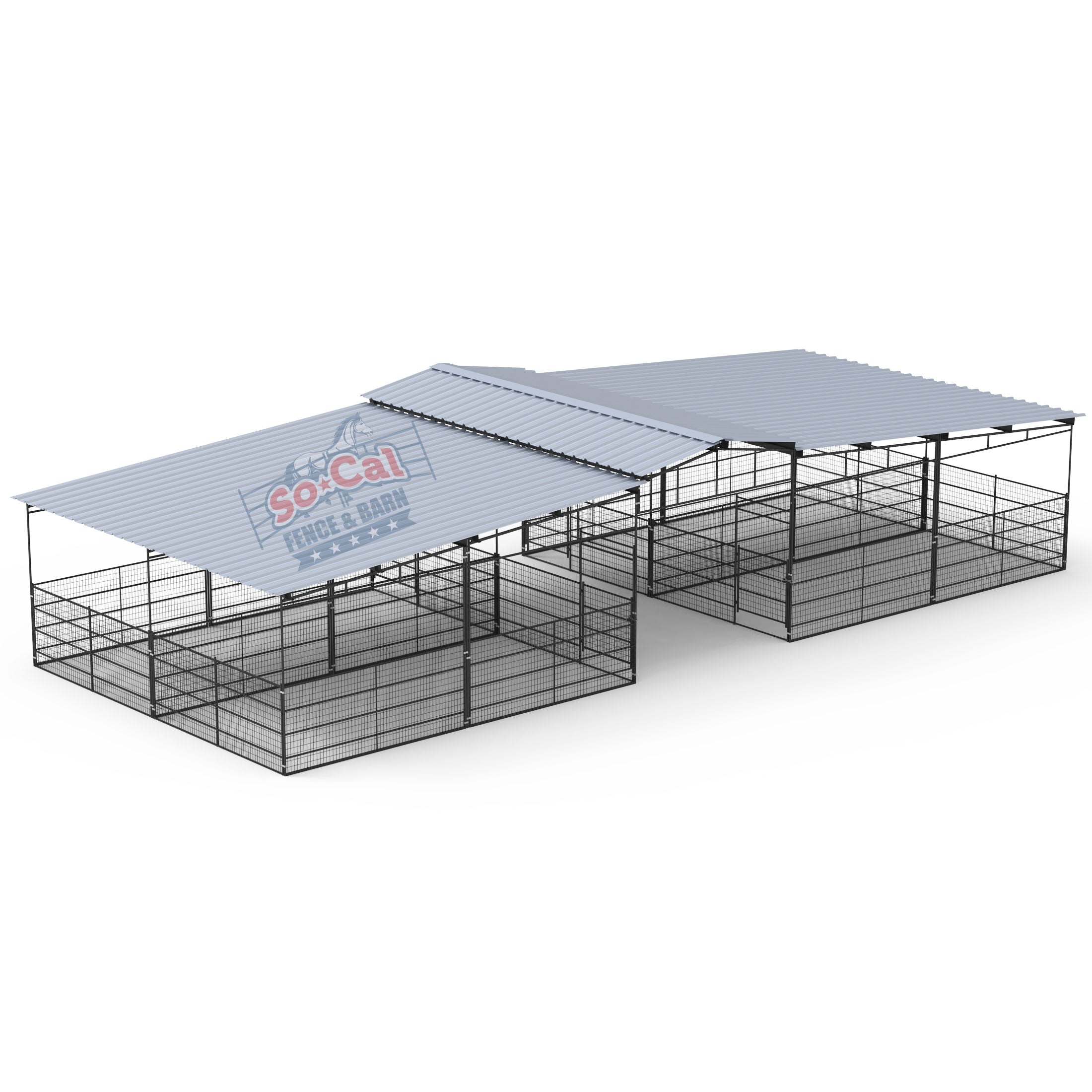 large mare motel horse barn with welded wire panels