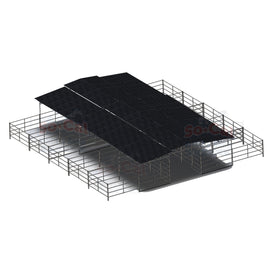 Mare Motel with (10) 12x24 Stalls and 12ft Breezeway 4-Rail