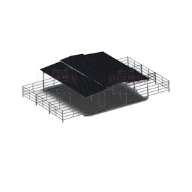 Mare Motel with (6) 12x24 Stalls and 12ft Breezeway 5-Rail WOOD INSERTABLE - 0