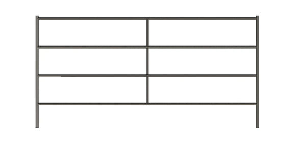 Premium 10x5 Horse Corral Panel (4 Rail) 1-5/8" 14 Gauge *Powder Coated Dapple Grey*