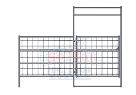Panel Gate Combo 12ft 4-Rail *WIRE MESH* (14-Gauge)