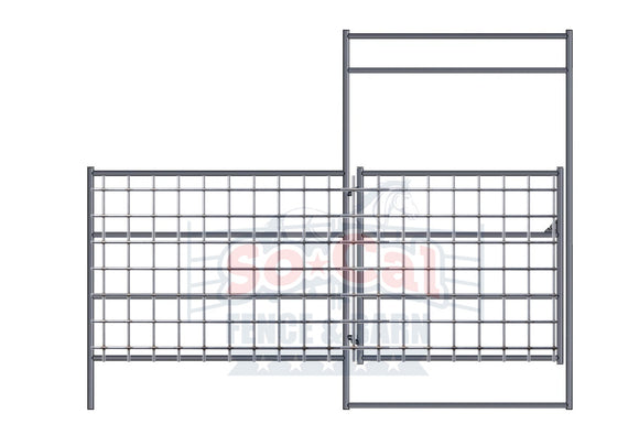 Panel Gate Combo 12ft 4-Rail *WIRE MESH* (14-Gauge)