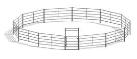 Buy bare-metal-rustic 40ft Round Pen (5-Rail) 14-Gauge Steel