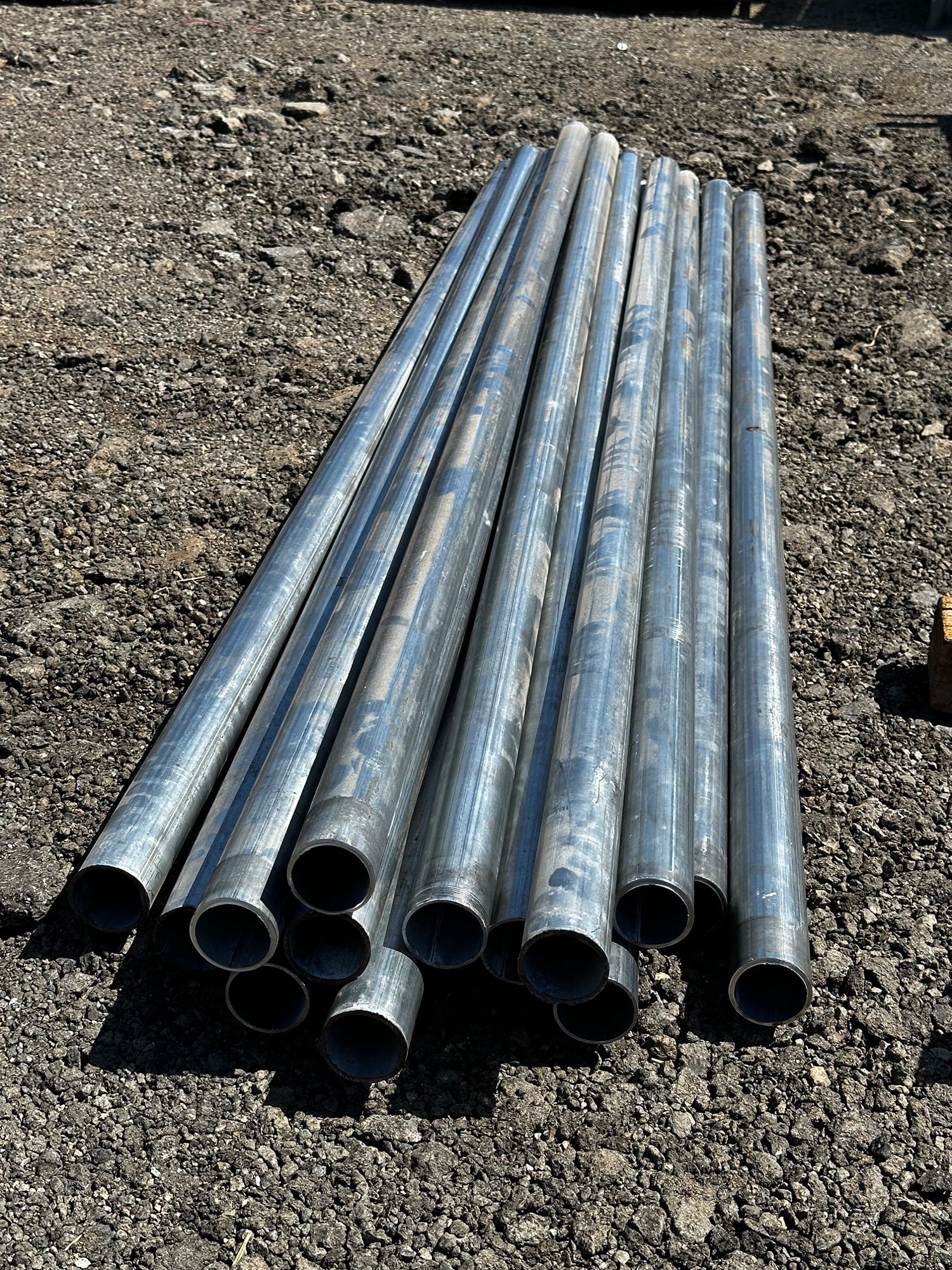 8ft x 2-3/8" Post - Schedule 40 - Galvanized - No End Cap