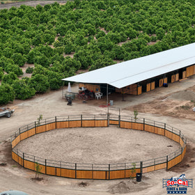 Signature Series Wooden Round Pen With 10ft Swing Gate - Wood Not Included - 0