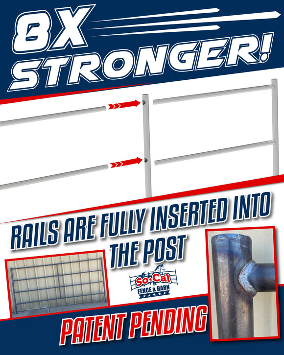 Premium 10x5 Horse Corral Panel (5 Rail) 1-5/8" 14 Gauge