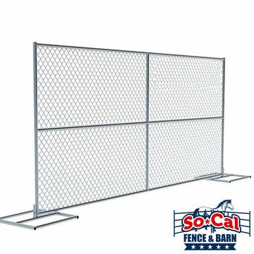 Free Standing 6′ x 12′ Temporary Chain Link Fence Panel | For Sale