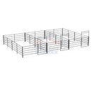 Three 12x24 Horse Stalls Side-by-Side (5-rail)-1