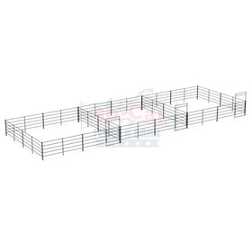 Three 24x24 Horse Stalls Side-by-Side (5-rail)