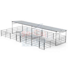 two 24x24 horse stalls with shelters