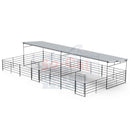 two horse stalls with covers