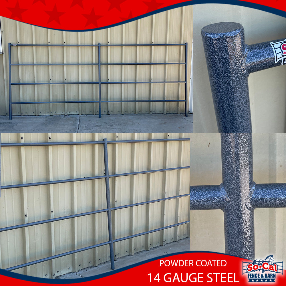 24x24 Horse Stall with 12x24 Shelter (4 Rail) | #1 Corrals