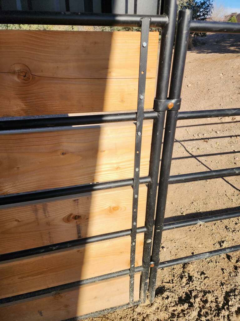 Premium 12x5 Horse Panel WOOD INSERTABLE (5 Rail) 1-5/8" 14 Gauge