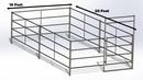 Two 10X20 Side by Side Stall Kit (4 Rail)-2