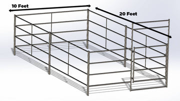 Two Premium 10X20 Side by Side Stall Kit (4 Rail) 14 Gauge Steel *RUSTIC* - 0