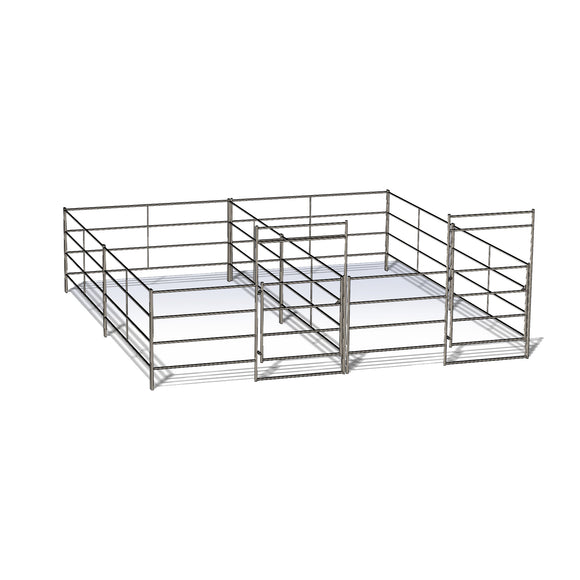 Two 10X20 Side by Side Stall Kit (5 Rail)