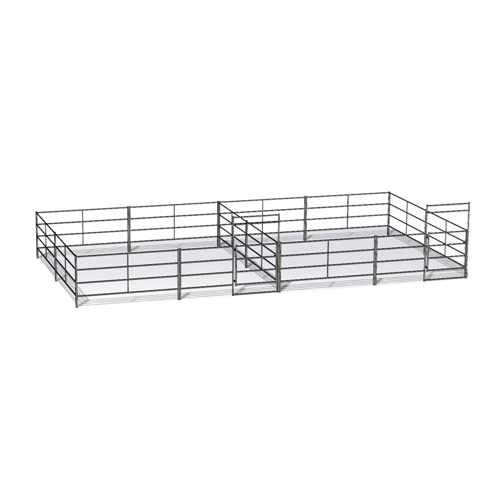 Two 20X20 Side by Side Stall Kit (5 Rail)