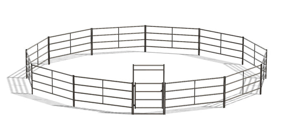 50ft Round Pen (4-Rail) 14-Gauge Steel