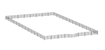 120Ft X Ft200 Riding Arena (4 Rail) 14-Gauge Steel *RUSTIC*