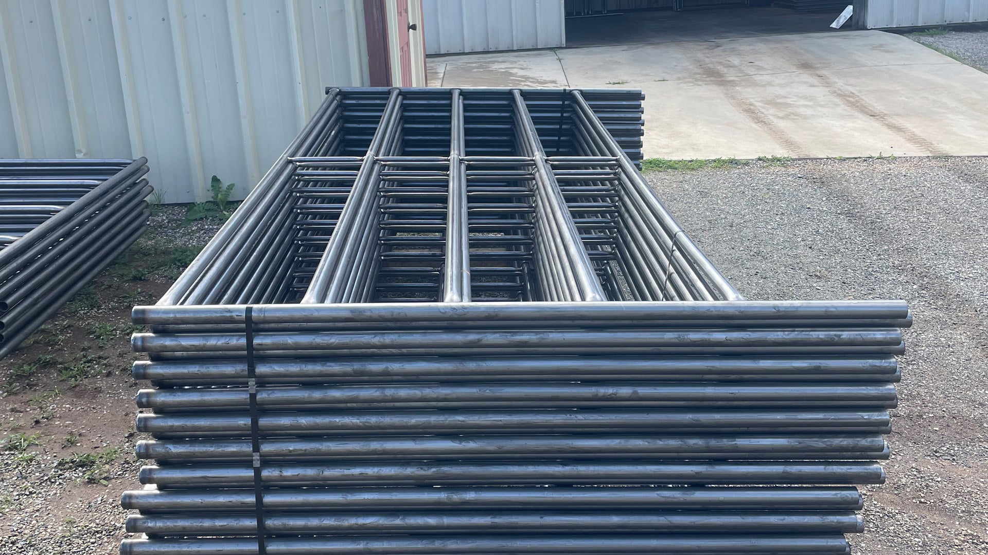 Two 10x20 Stall Kit with (2) 10x10 Shelters Side by Side (5 Rail) - 0